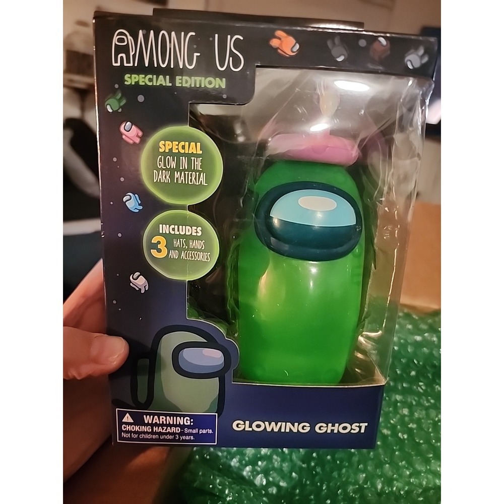 Among Us Special Edition Glowing Ghost‎ Crewmate Action Figures  Hat Accessories